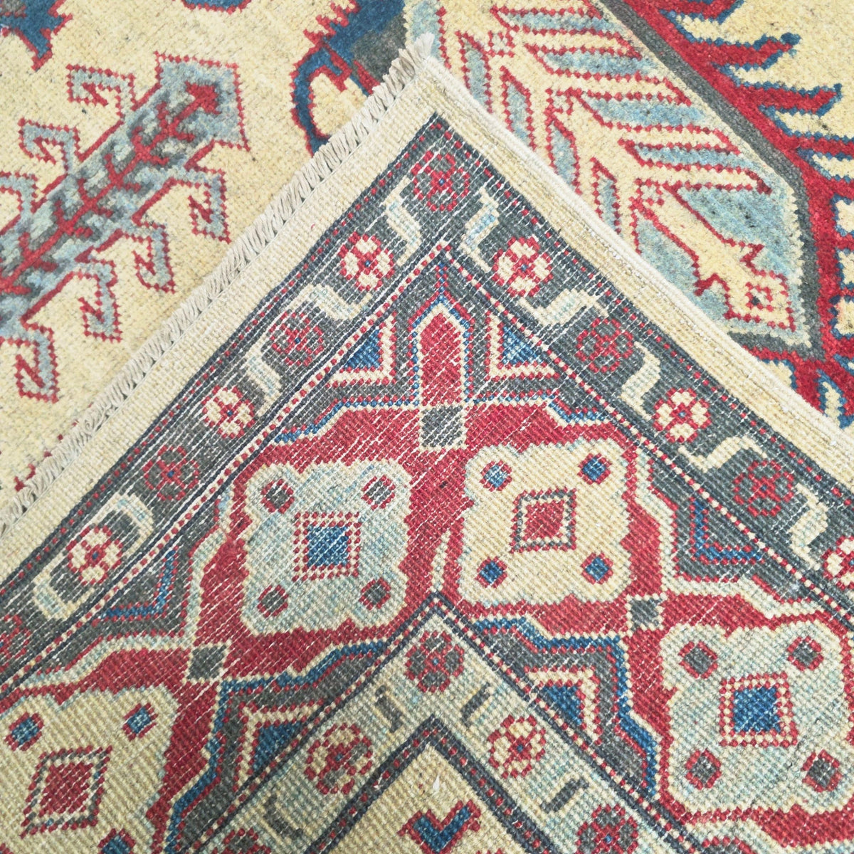 242 x 166 cm Hand Knotted Afghan Kazak Rug