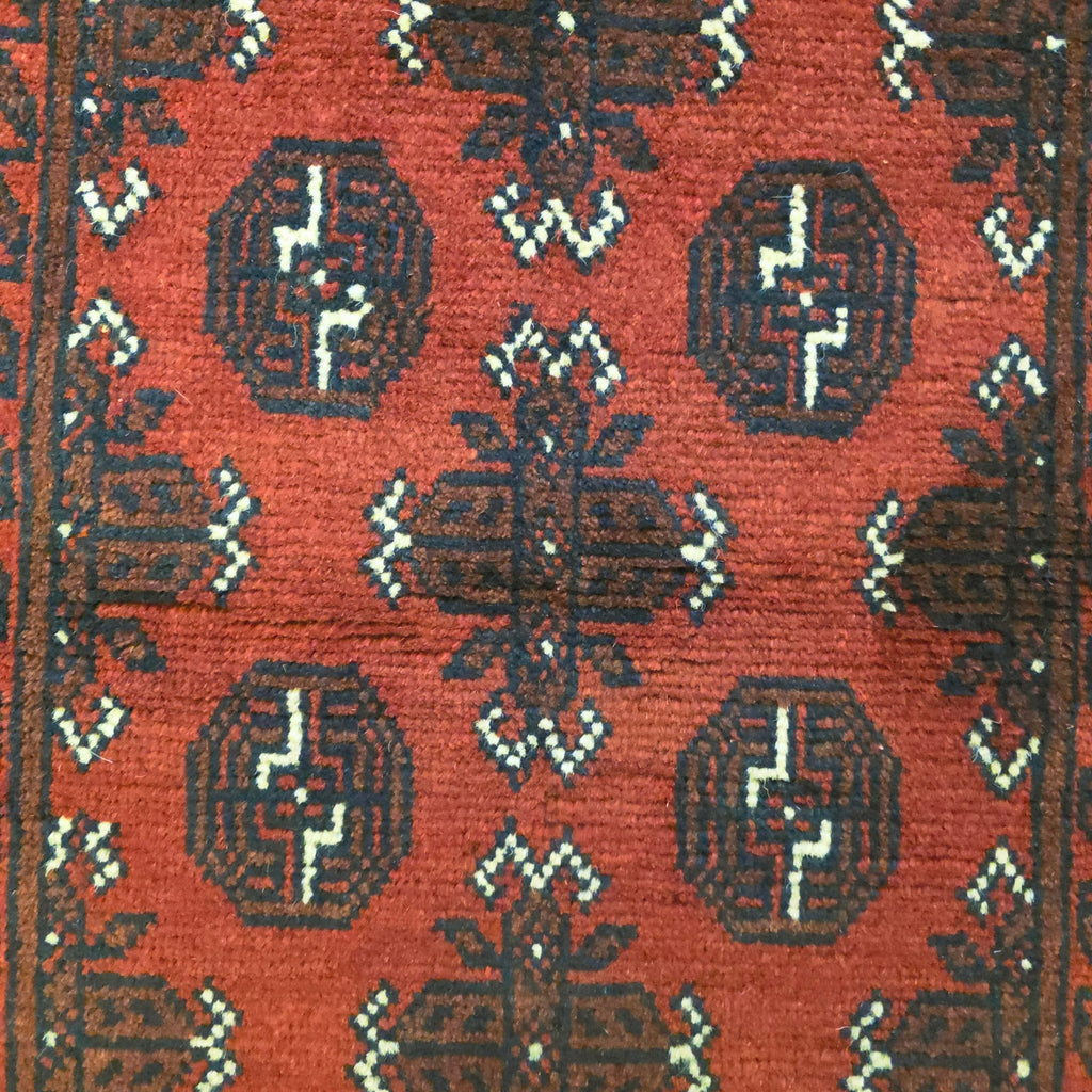 285 x 74 cm Red Afghan Bokhara Runner Rug