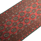 288 x 87 cm Hand-Knotted Red Afghan Akche Runner Rug