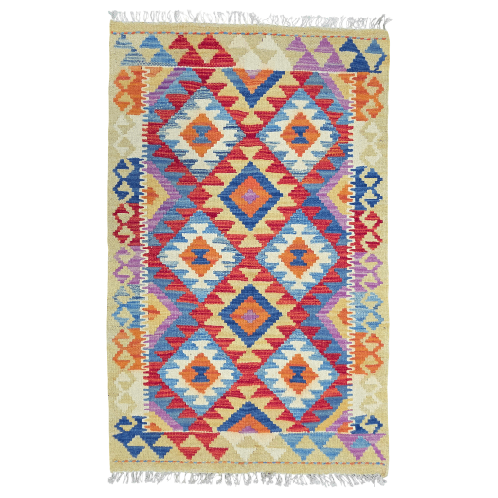 125 x 84 cm Hand Woven Afghan Kilim Rug