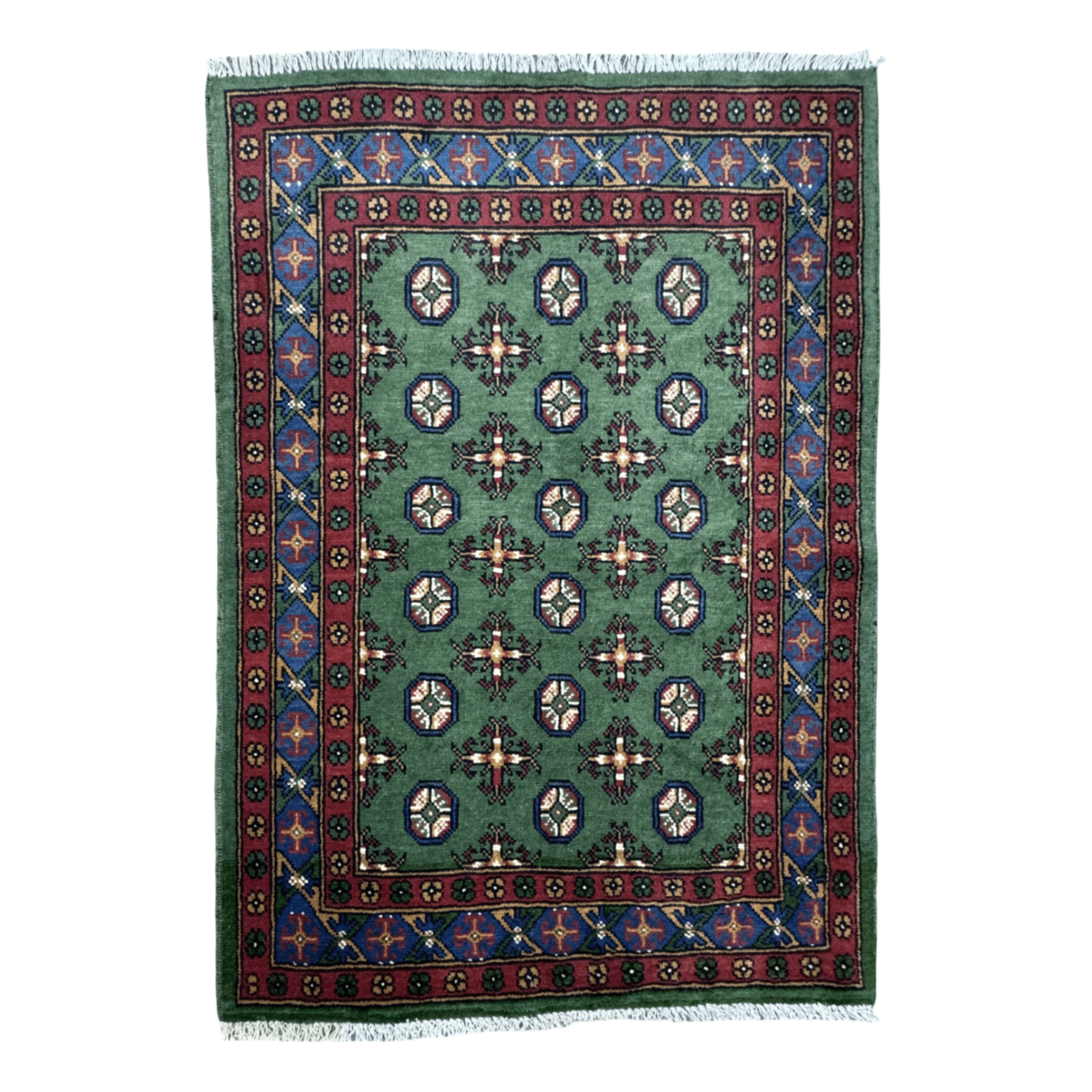 167 x 114 cm Hand-Knotted Afghan Akche Rug