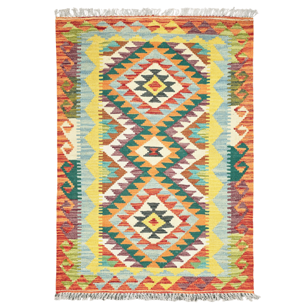 125 x 84 cm Hand Woven Afghan Kilim Rug