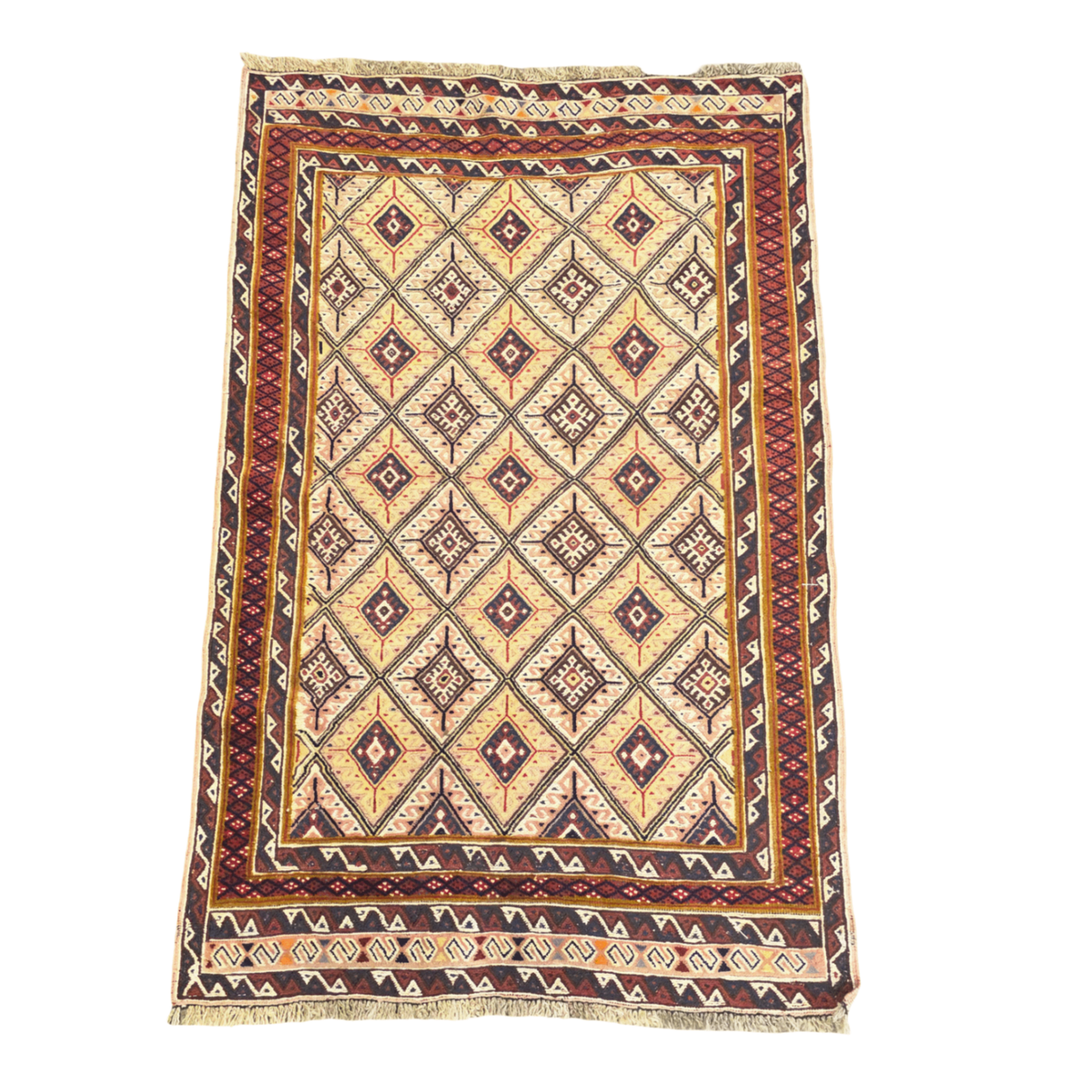 141 x 92 cm Hand Knotted Afghan Kazak Rug