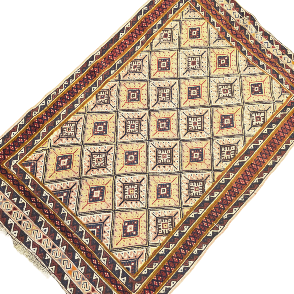 141 x 92 cm Hand Knotted Afghan Kazak Rug