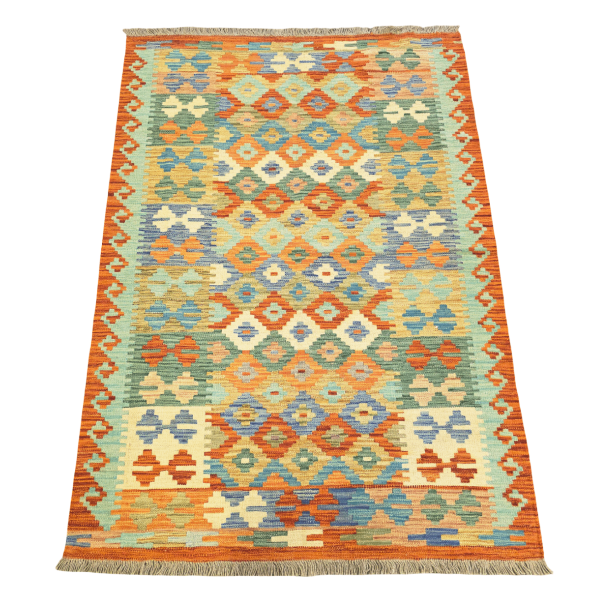 174 x 125 cm Hand Woven Afghan Kilim Rug