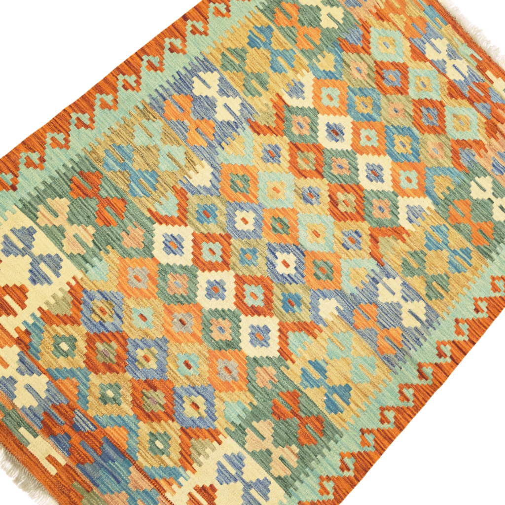 174 x 125 cm Hand Woven Afghan Kilim Rug