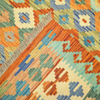 174 x 125 cm Hand Woven Afghan Kilim Rug