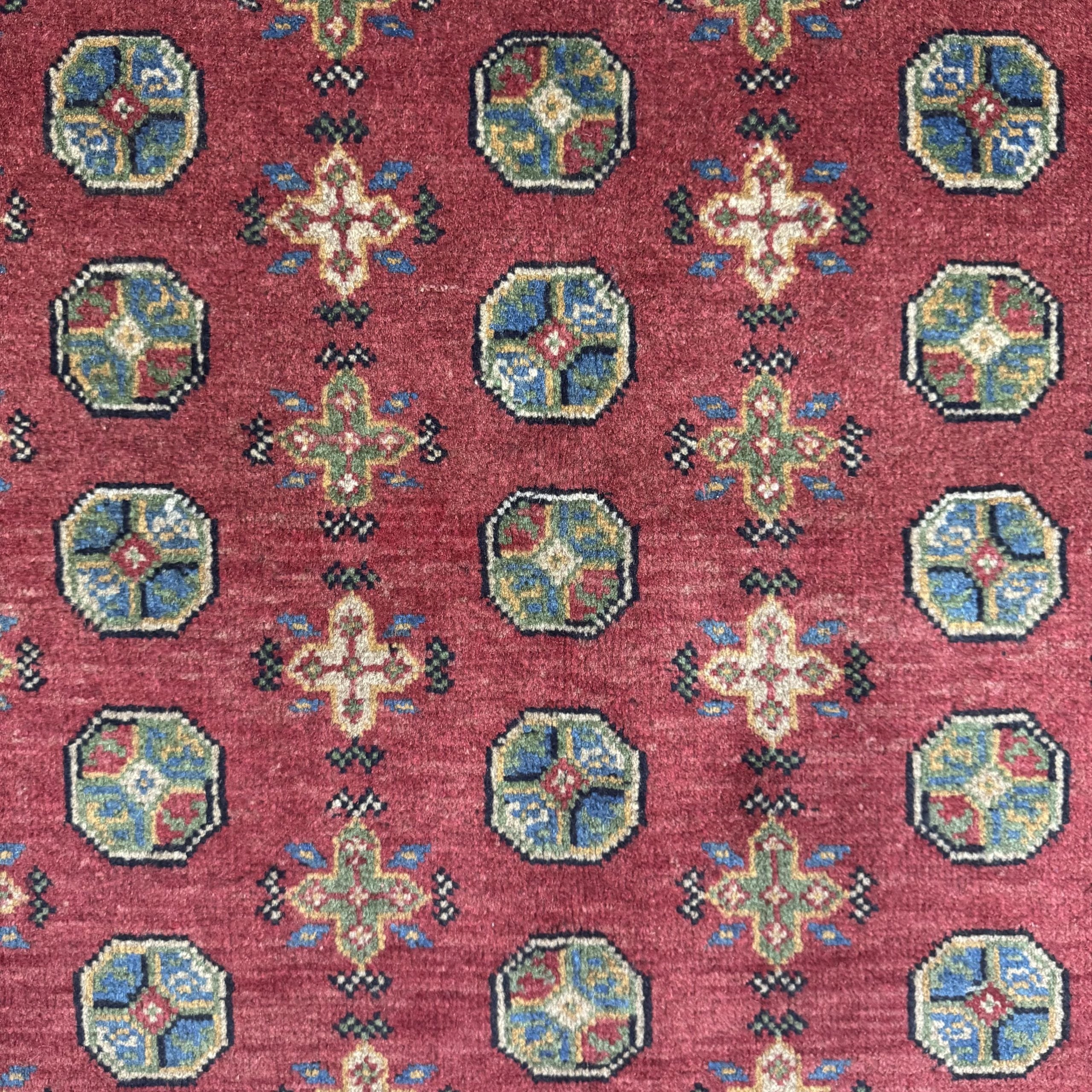 179 x 124 cm Hand-Knotted Afghan Akche Rug