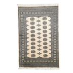 187 x 124 cm Hand Knotted Beige Karachi Bokhara – Wool Rug