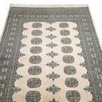 187 x 124 cm Hand Knotted Beige Karachi Bokhara – Wool Rug