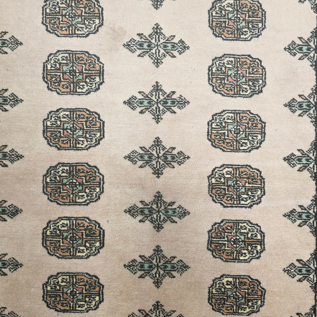187 x 124 cm Hand Knotted Beige Karachi Bokhara – Wool Rug