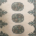 187 x 124 cm Hand Knotted Beige Karachi Bokhara – Wool Rug