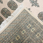 187 x 124 cm Hand Knotted Beige Karachi Bokhara – Wool Rug