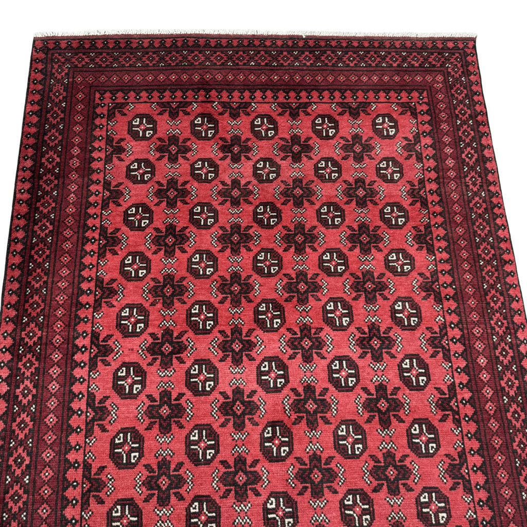 194 x 154 cm Hand-Knotted Afghan Akche Bokhara Rug