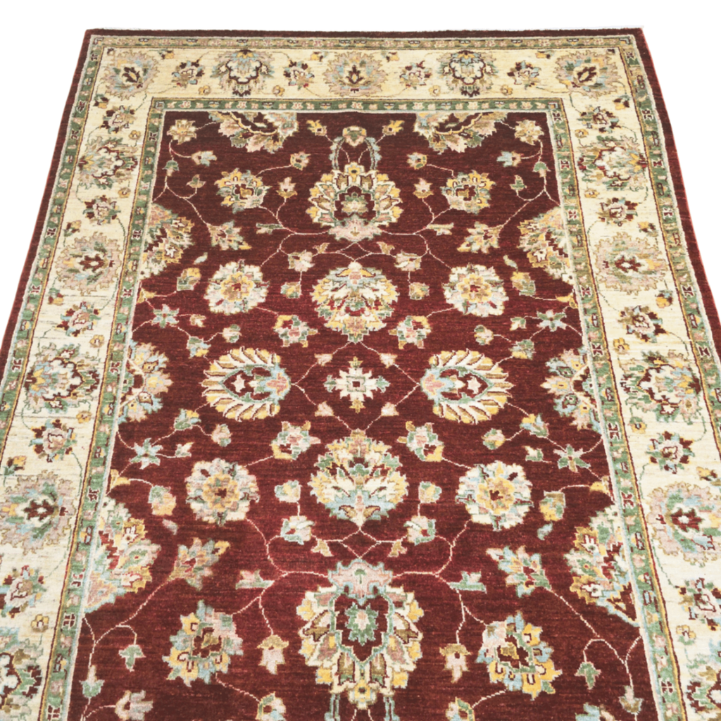 197 x 146 cm Hand Knotted Soft Tone Afghan Chobi – Wool Rug