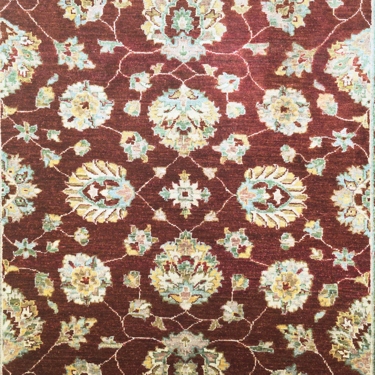 197 x 146 cm Hand Knotted Soft Tone Afghan Chobi – Wool Rug