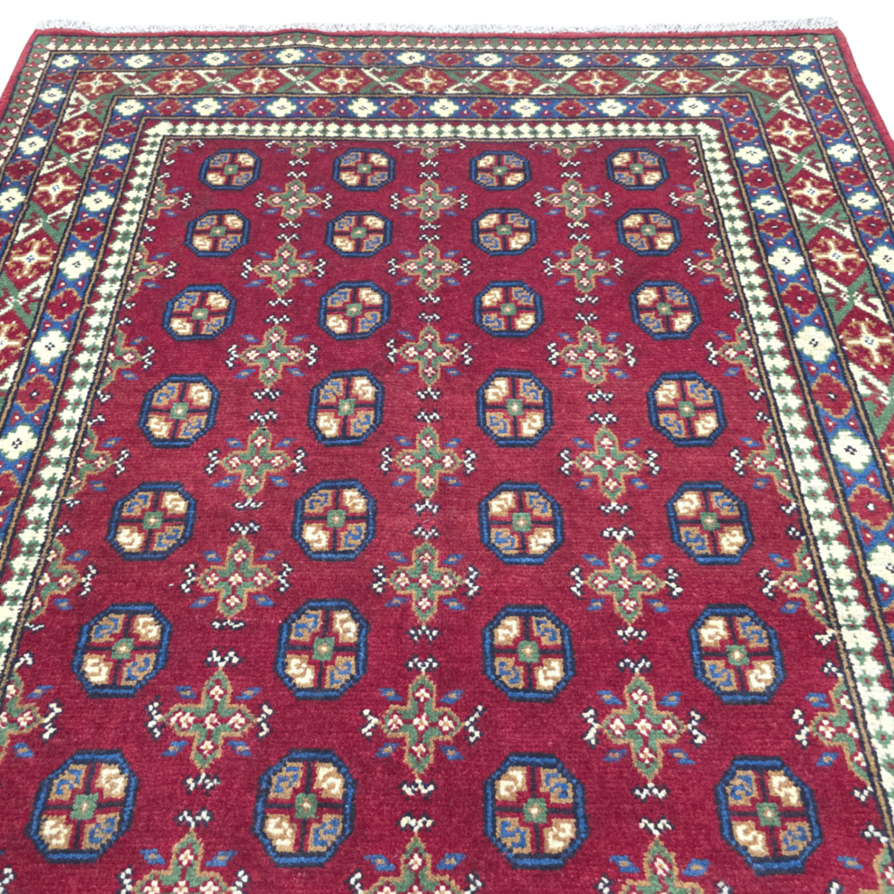 202 x 148 cm Hand-Woven Afghan Akche Rug