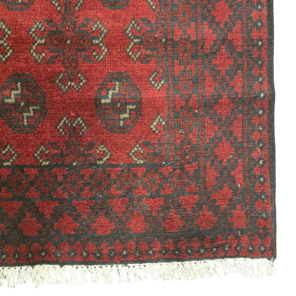 285 x 77 cm Red Afghan Bokhara Runner Rug
