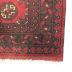 288 x 81 cm Hand-Knotted Red Afghan Akche Runner Rug
