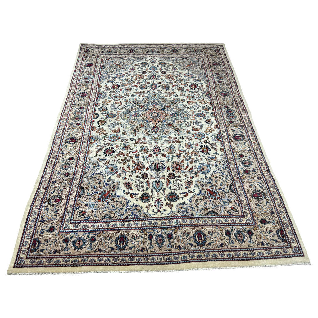 300 x 200 cm Hand-Knotted Persian Nain Medallion – Wool Rug