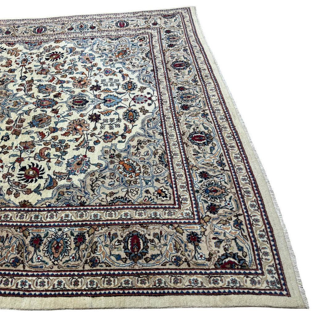 300 x 200 cm Hand-Knotted Persian Nain Medallion – Wool Rug