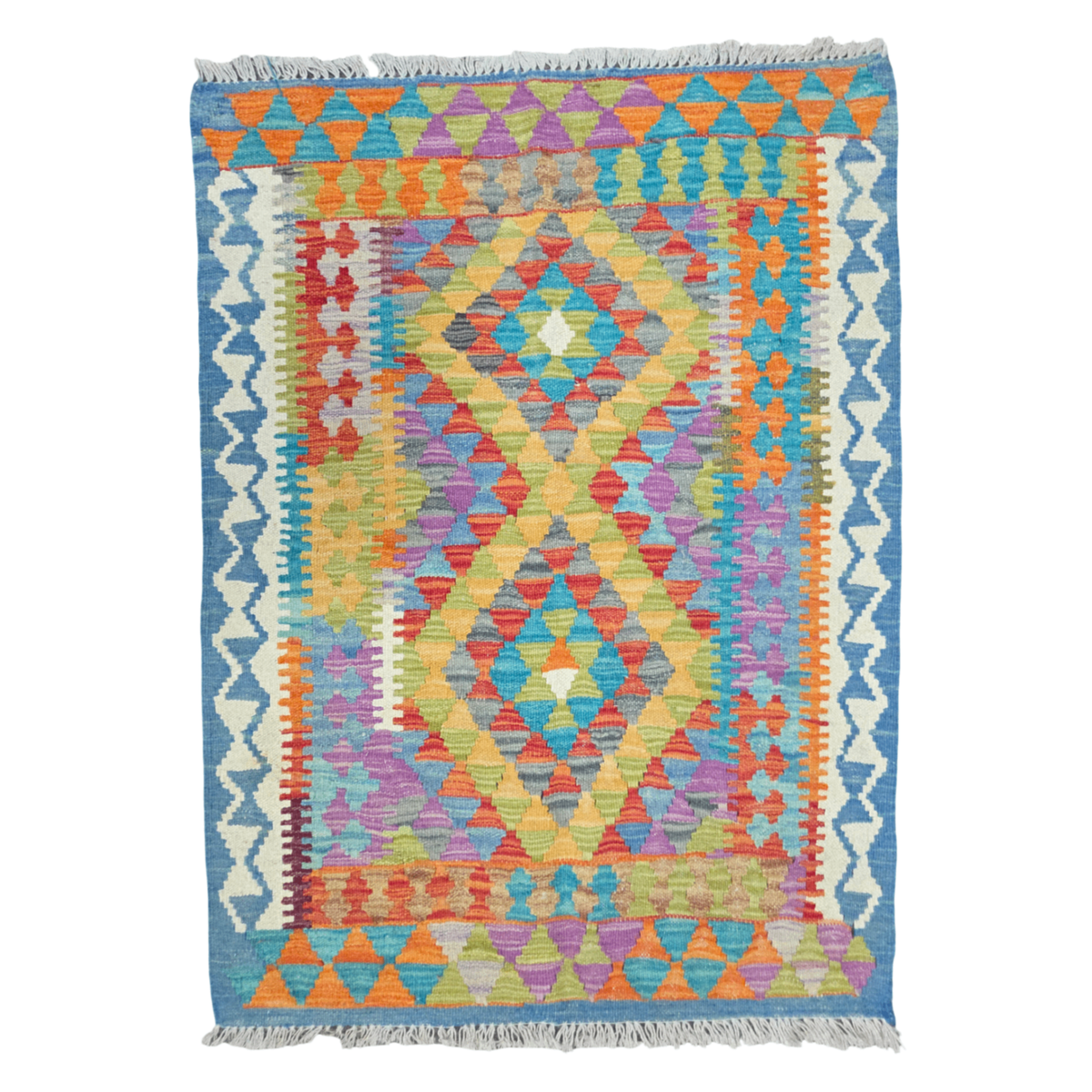 125 x 84 cm Hand Woven Afghan Kilim Rug