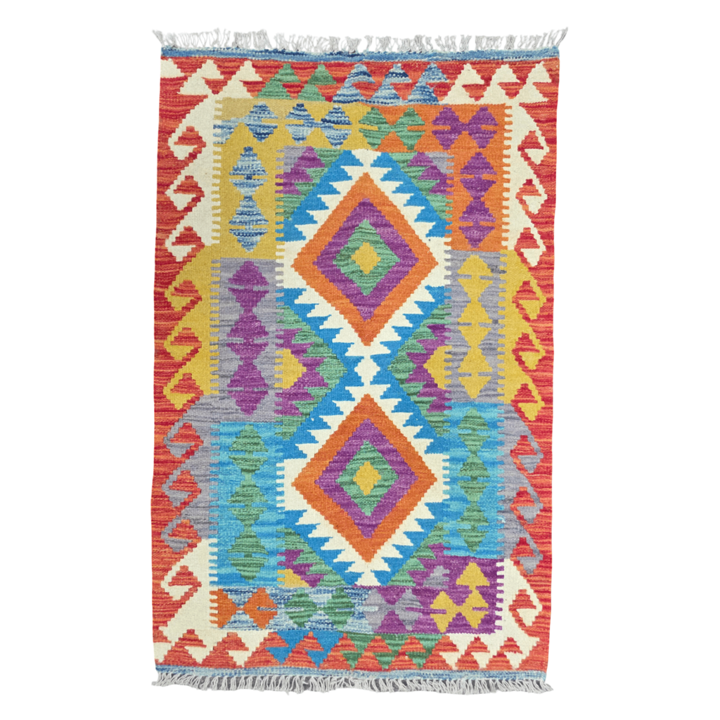 125 x 84 cm Hand Woven Afghan Kilim Rug