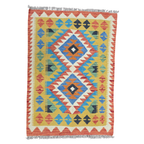 116 x 80 cm Hand Woven Afghan Kilim Rug