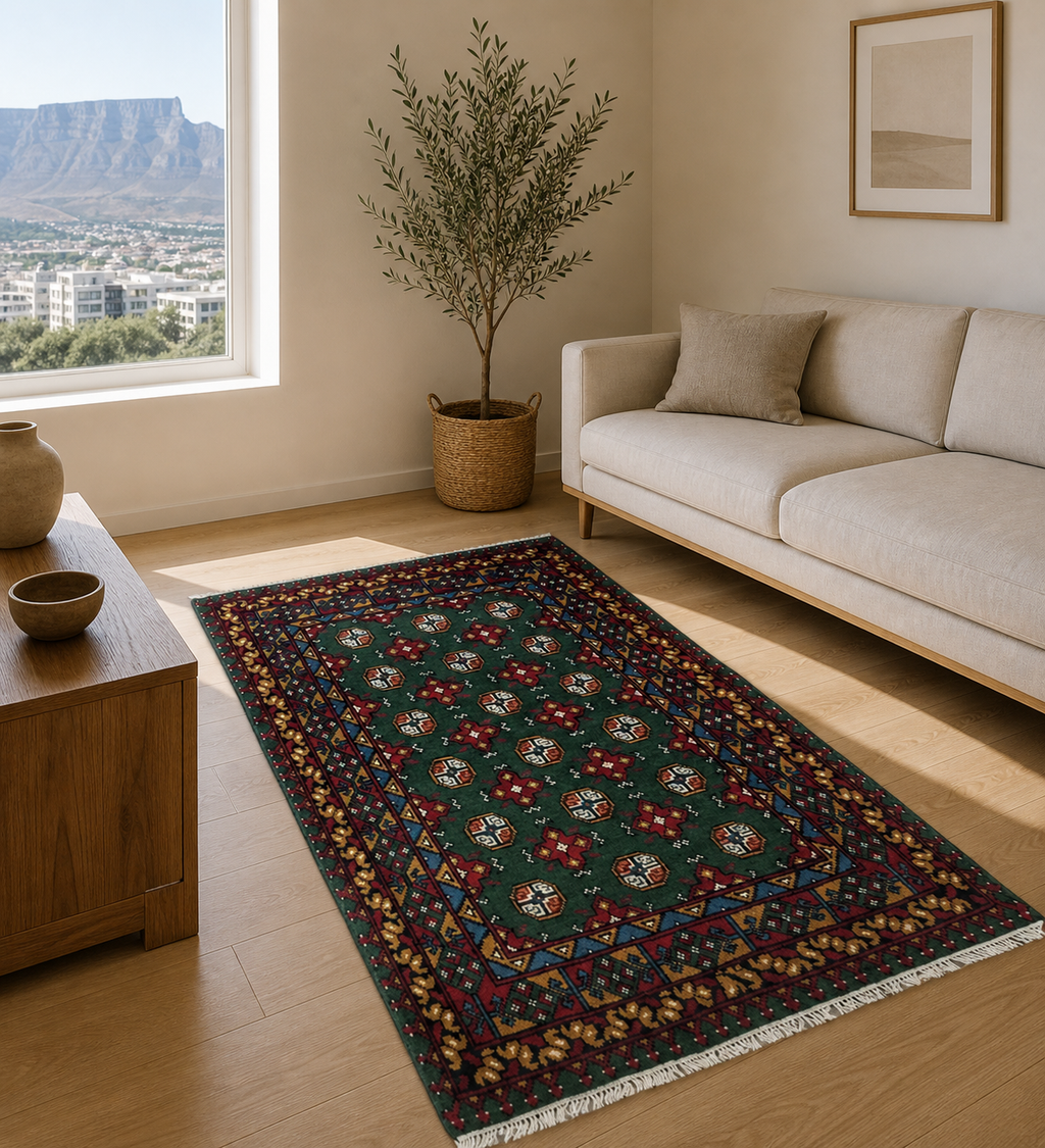 176 x 108 cm Hand-Knotted Afghan Akche Rug