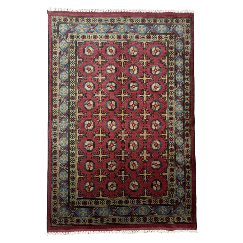 178 x 119 cm Hand-Knotted Afghan Akche Rug