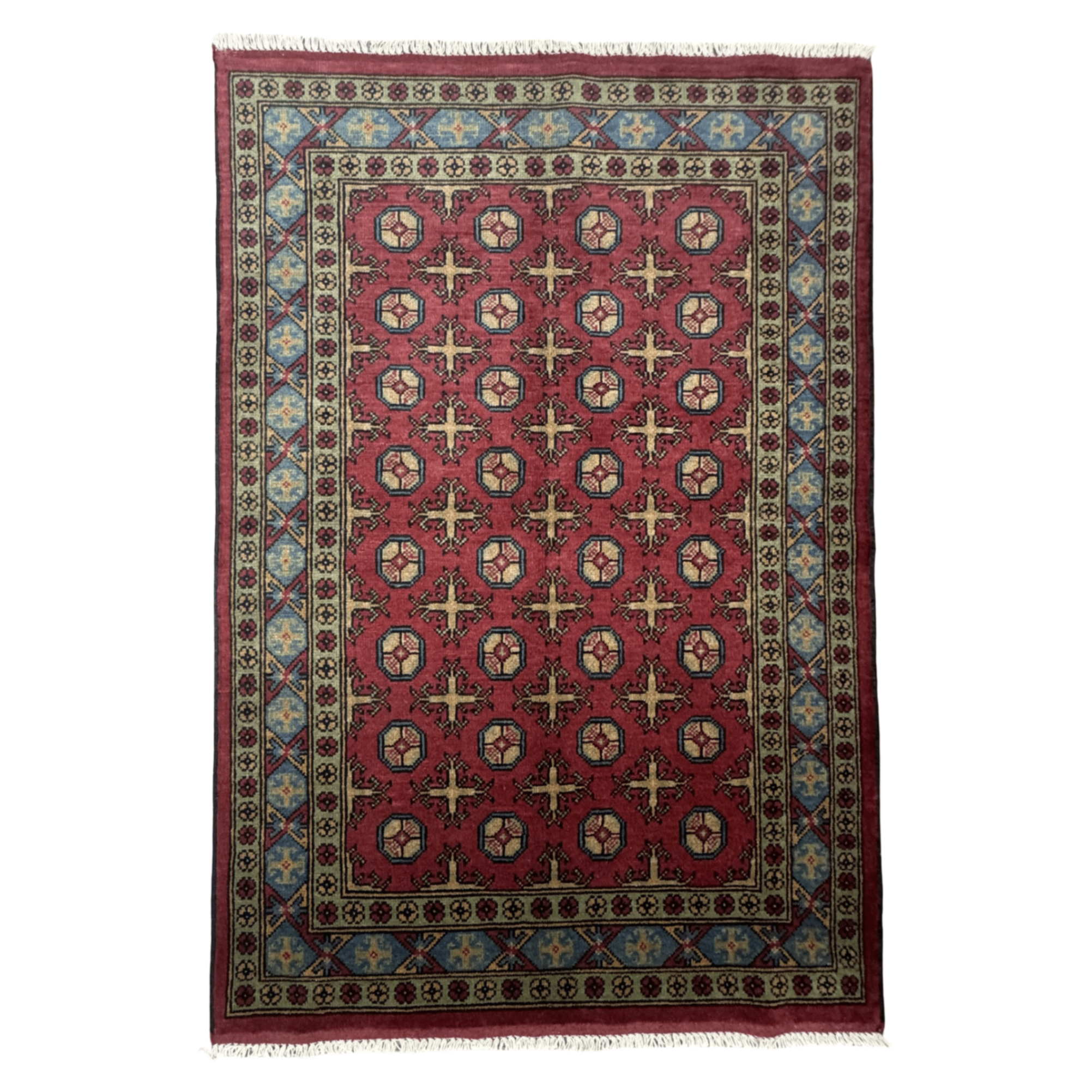 178 x 119 cm Hand-Knotted Afghan Akche Rug