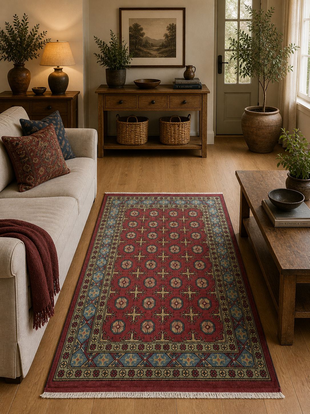 178 x 119 cm Hand-Knotted Afghan Akche Rug