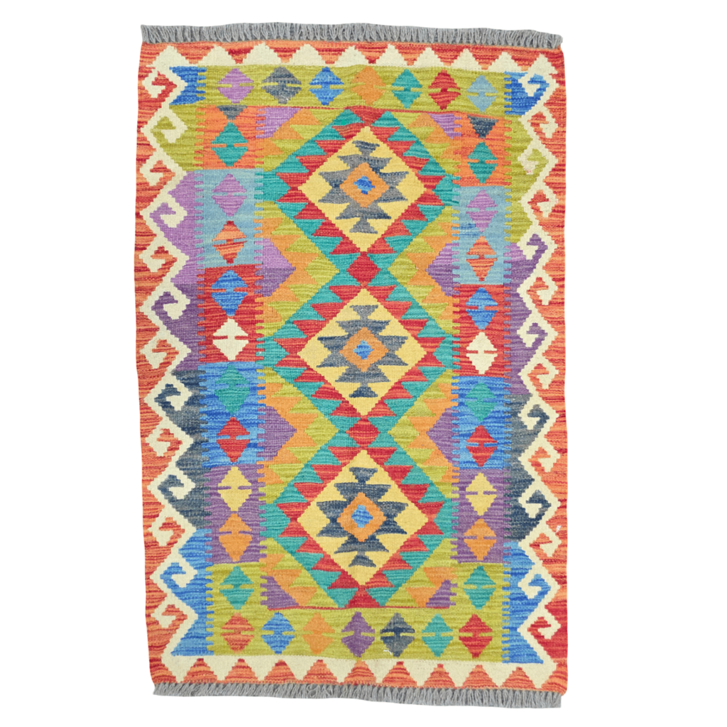 125 x 84 cm Hand Woven Afghan Kilim Rug