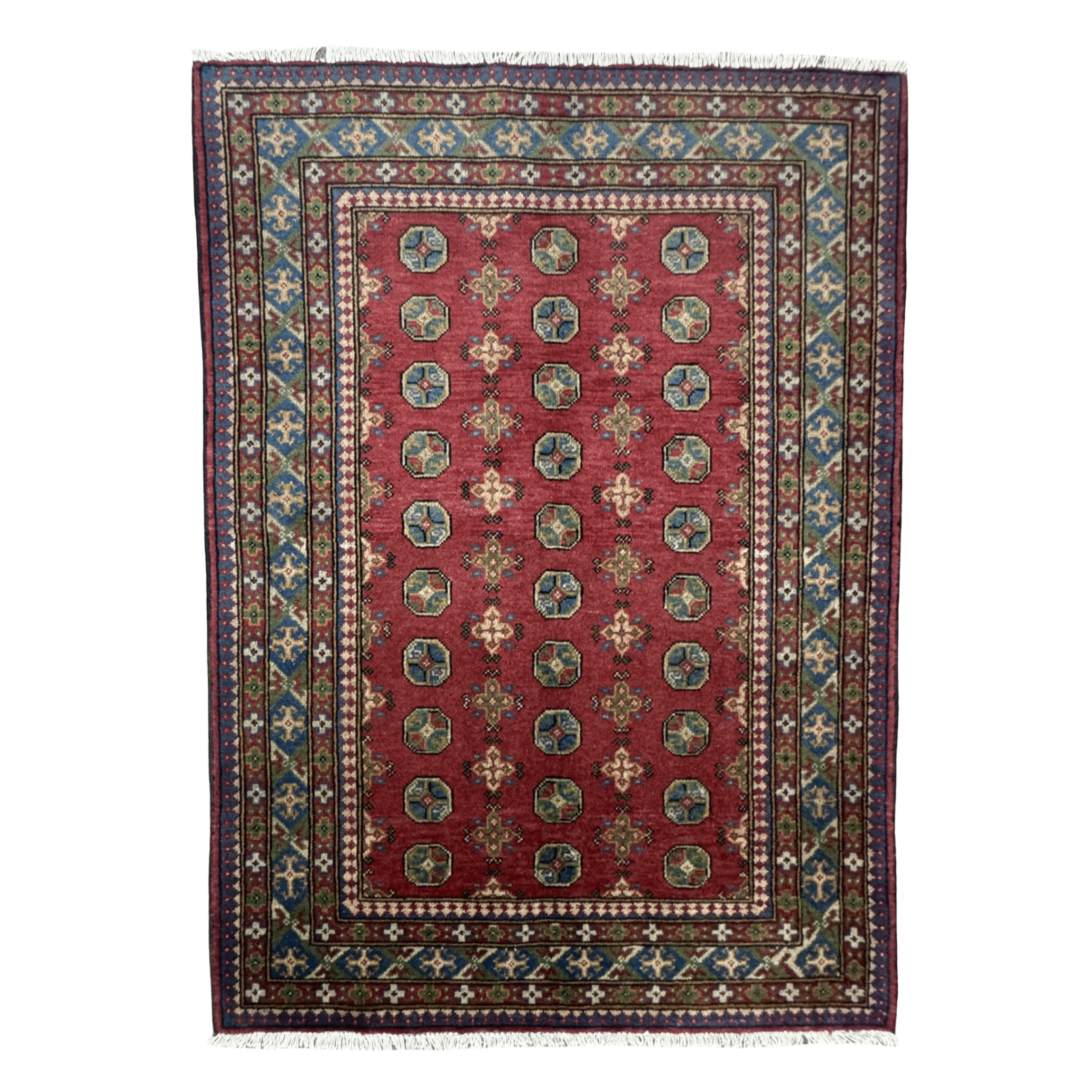 179 x 124 cm Hand-Knotted Afghan Akche Rug