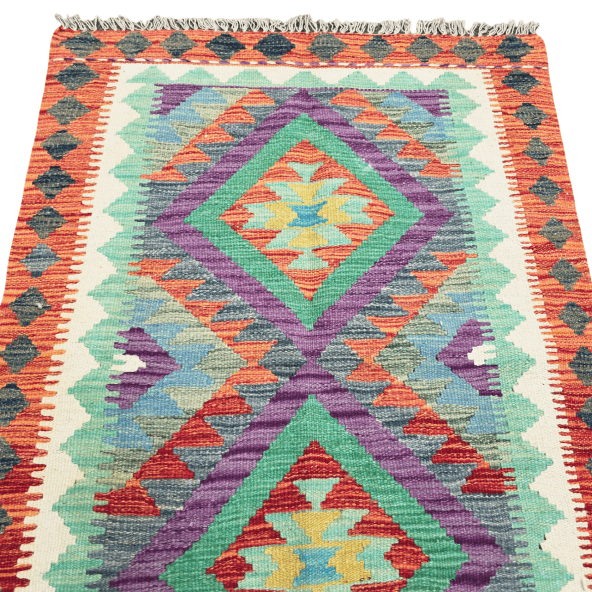 115 x 82 cm Hand Woven Afghan Kilim Rug