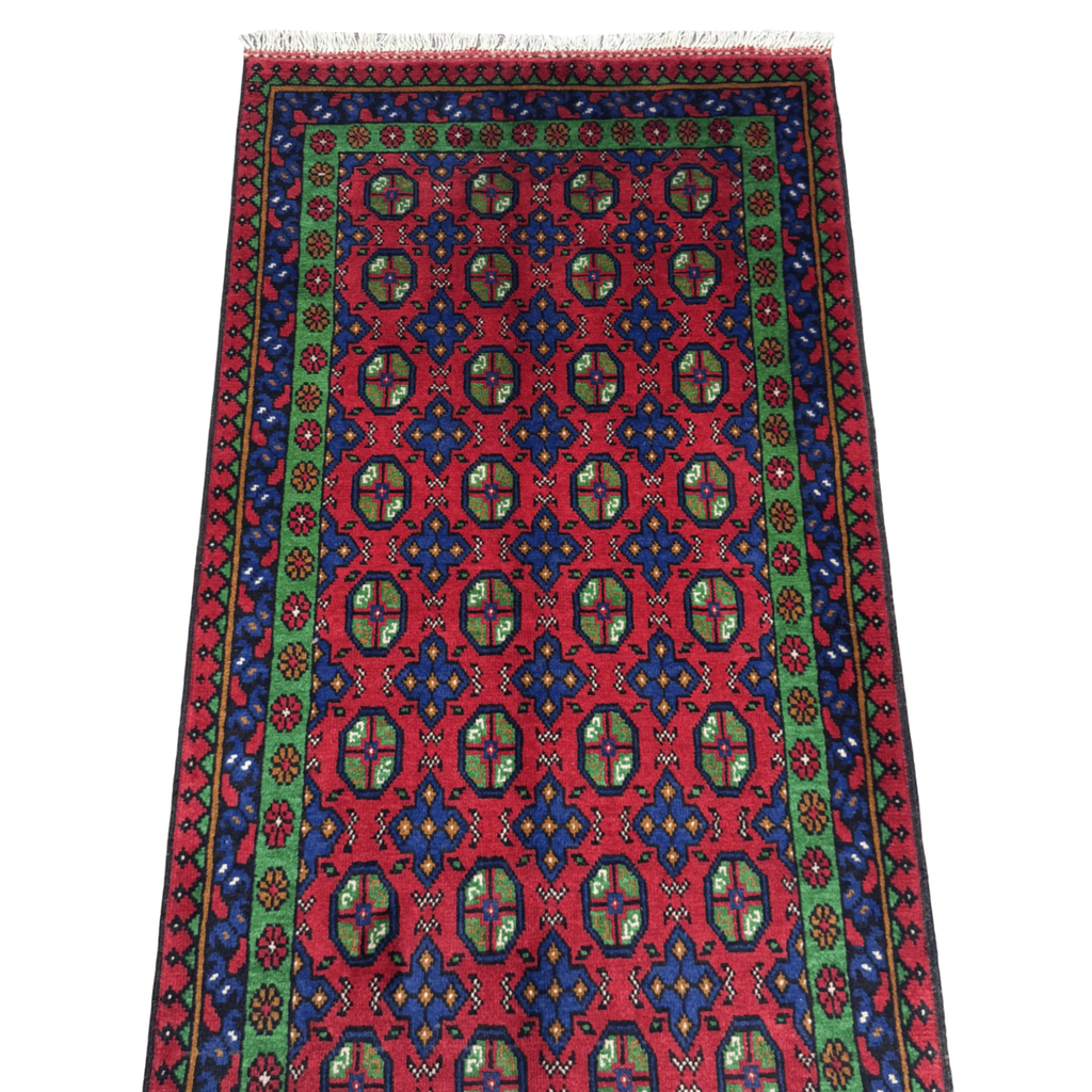 182 x 94 cm Hand-Knotted Afghan Akche Rug