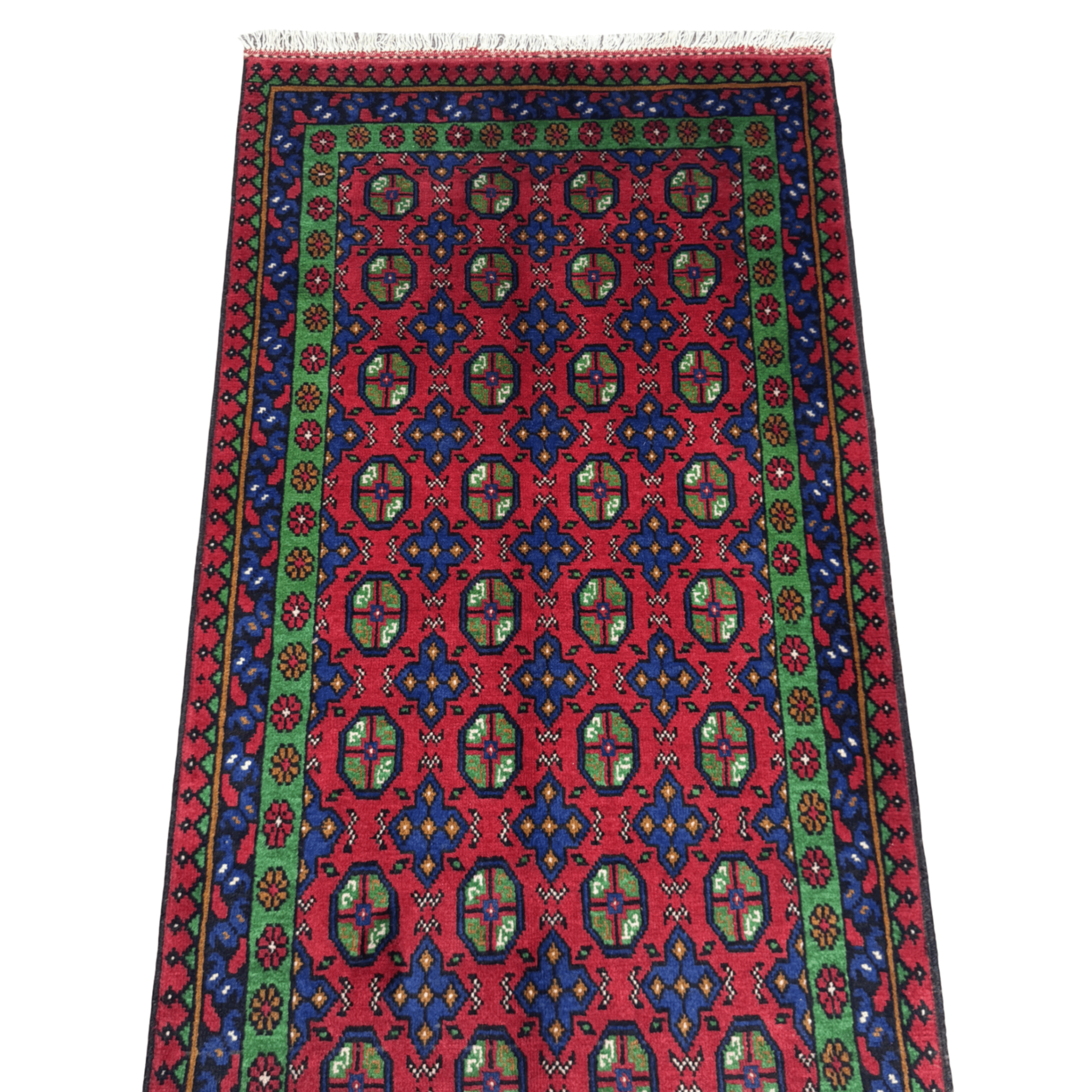 182 x 94 cm Hand-Knotted Afghan Akche Rug
