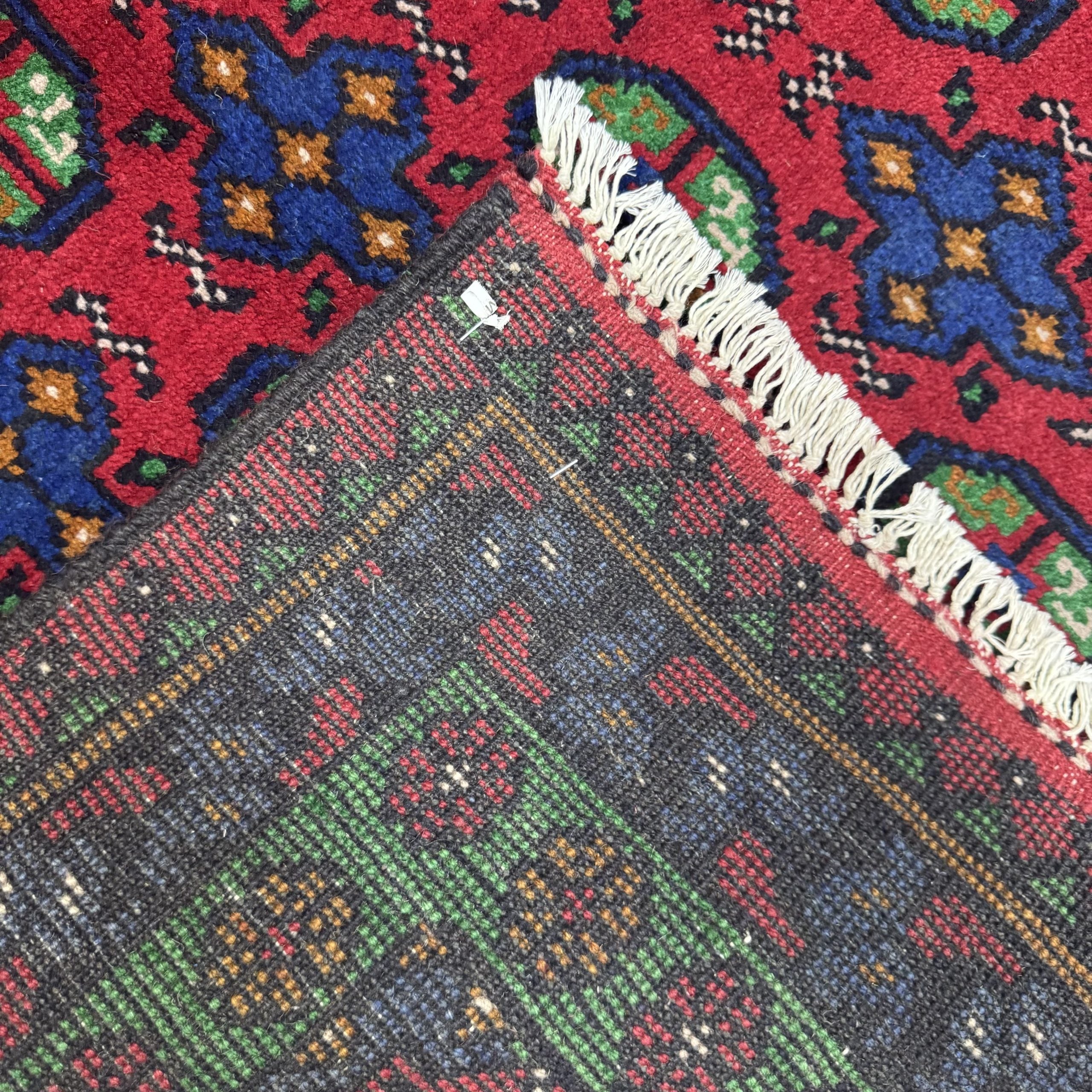182 x 94 cm Hand-Knotted Afghan Akche Rug