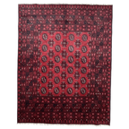 193 x 150 cm Hand-Knotted Afghan Bokhara Akche Rug
