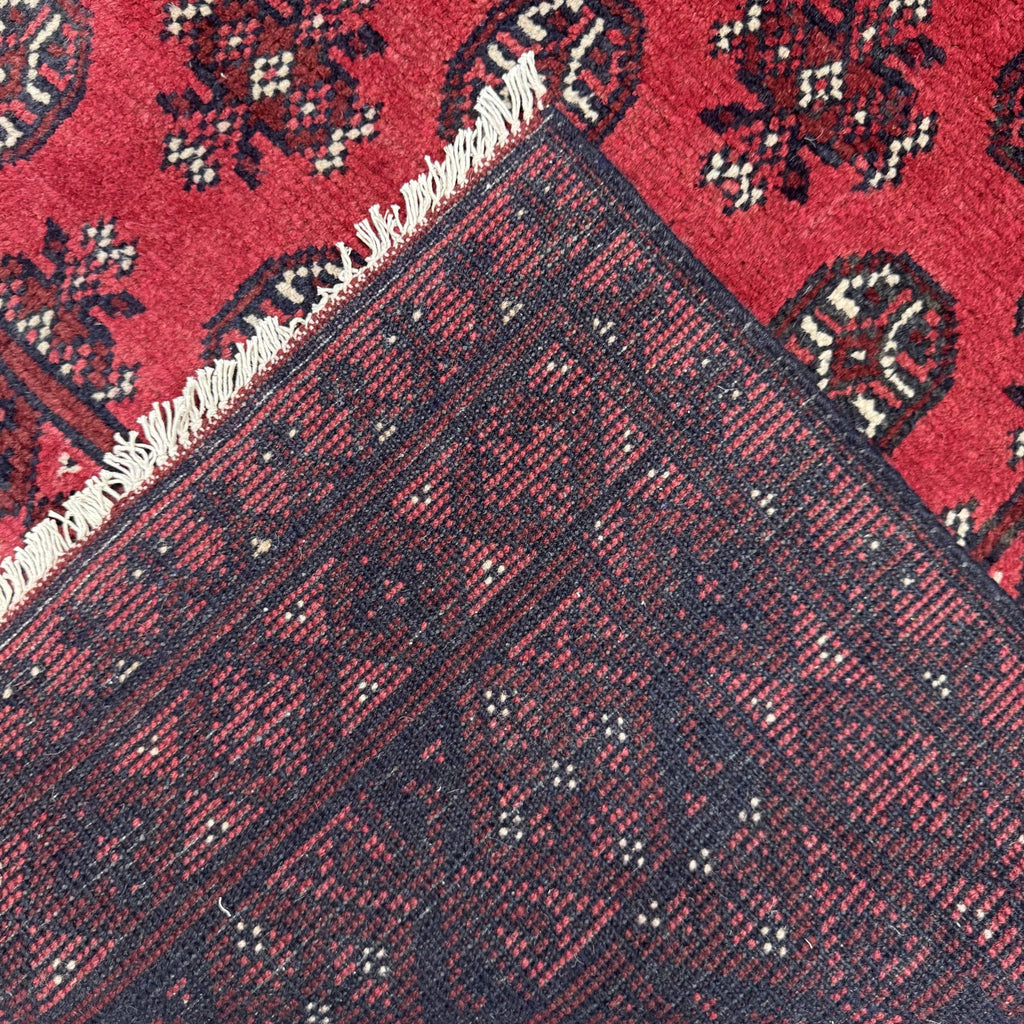 193 x 150 cm Hand-Knotted Afghan Bokhara Akche Rug