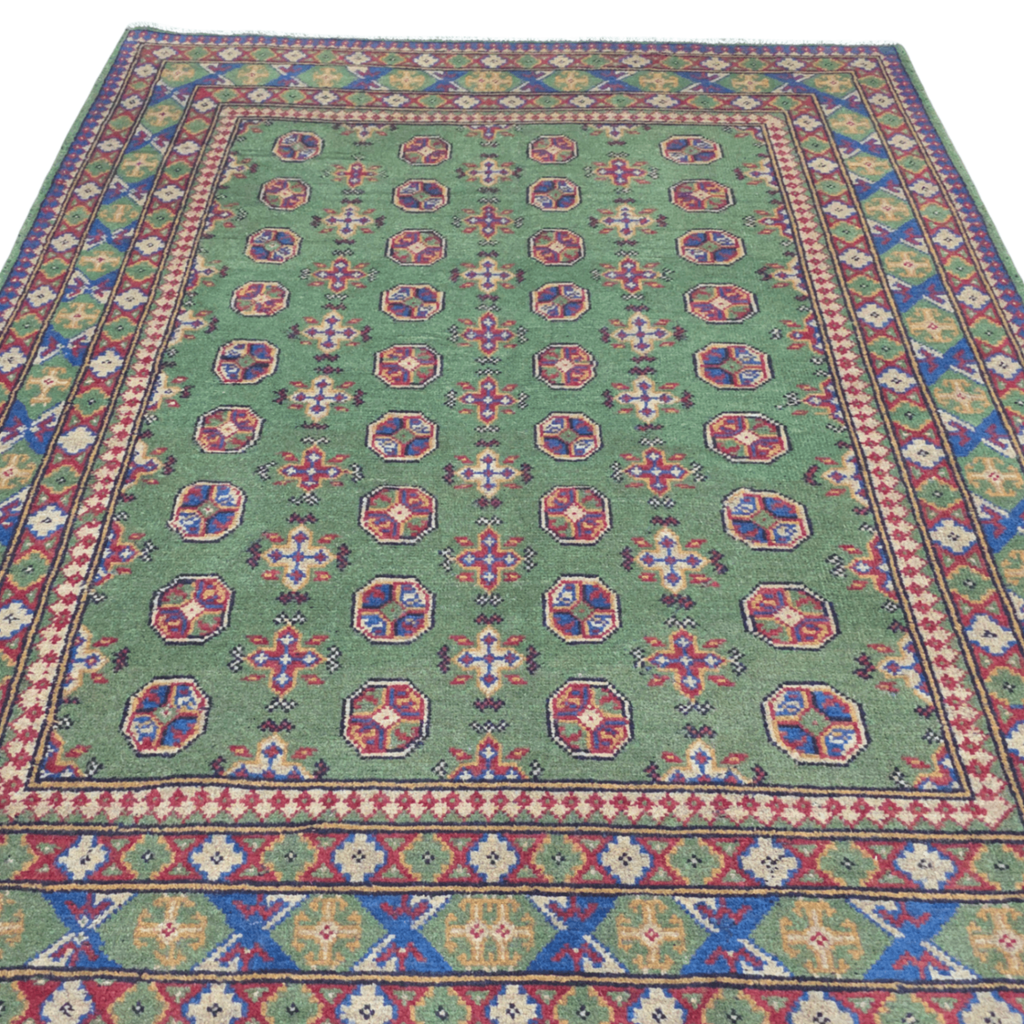 205 x 153 cm Hand-Woven Afghan Akche Rug