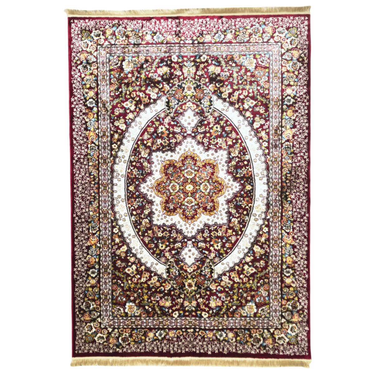 230 x 160 cm Persian Floral Red Design Machine Made Rug