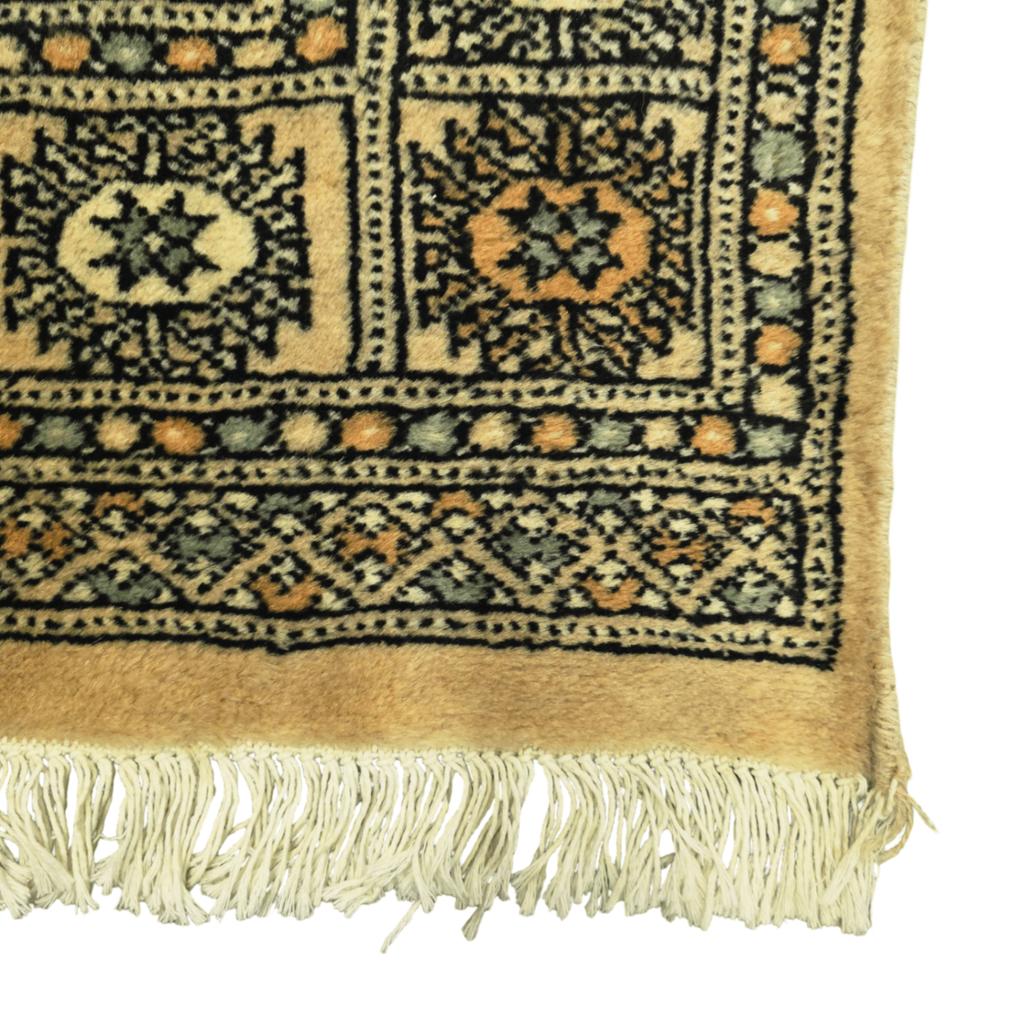 297 x 79 cm Hand Knotted Beige Karachi Bokhara Runner – Wool Rug