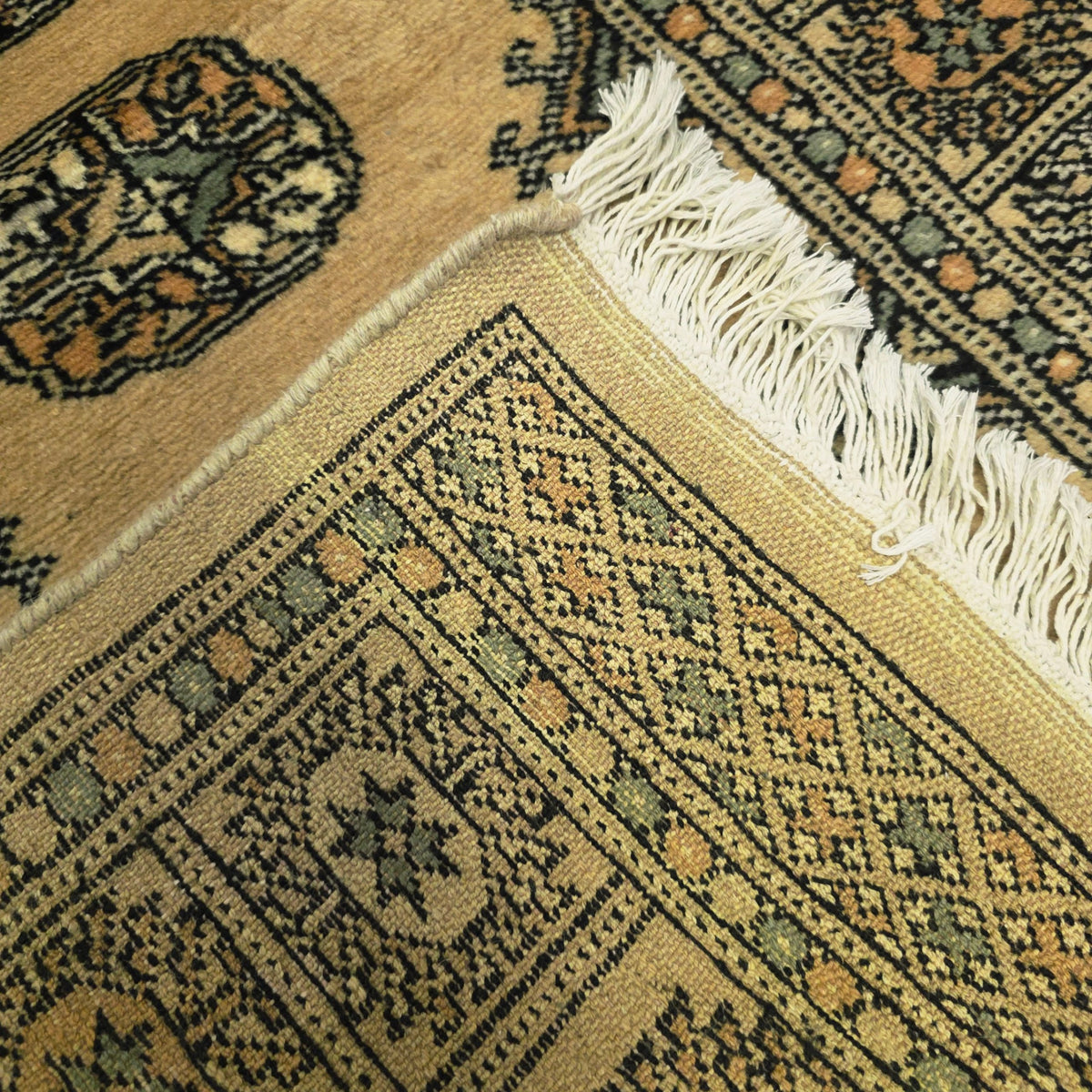 297 x 79 cm Hand Knotted Beige Karachi Bokhara Runner – Wool Rug