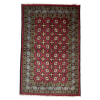 180 x 114 cm Hand-Knotted Afghan Akche Rug, Red