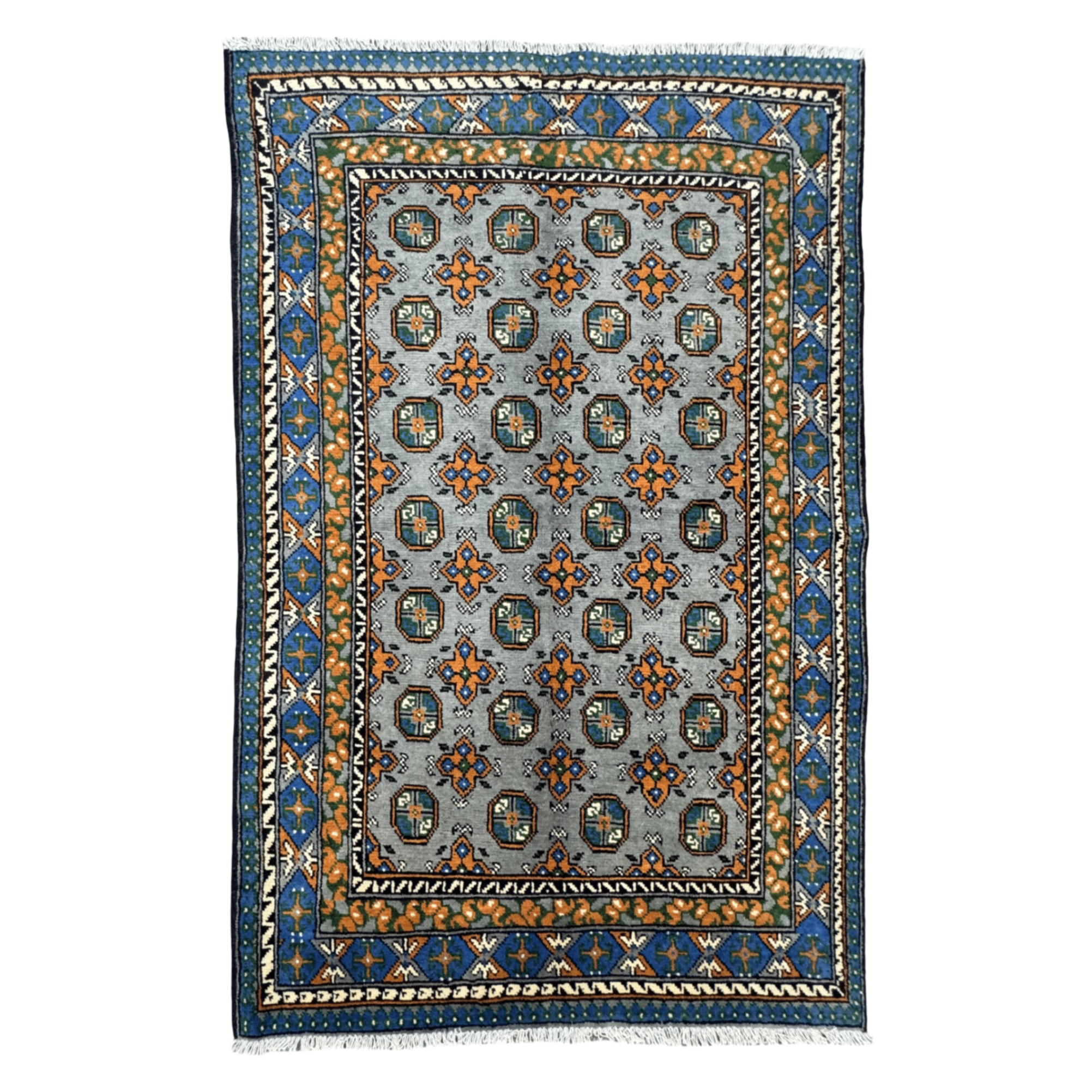 180 x 115 cm Hand-Knotted Afghan Akche Rug