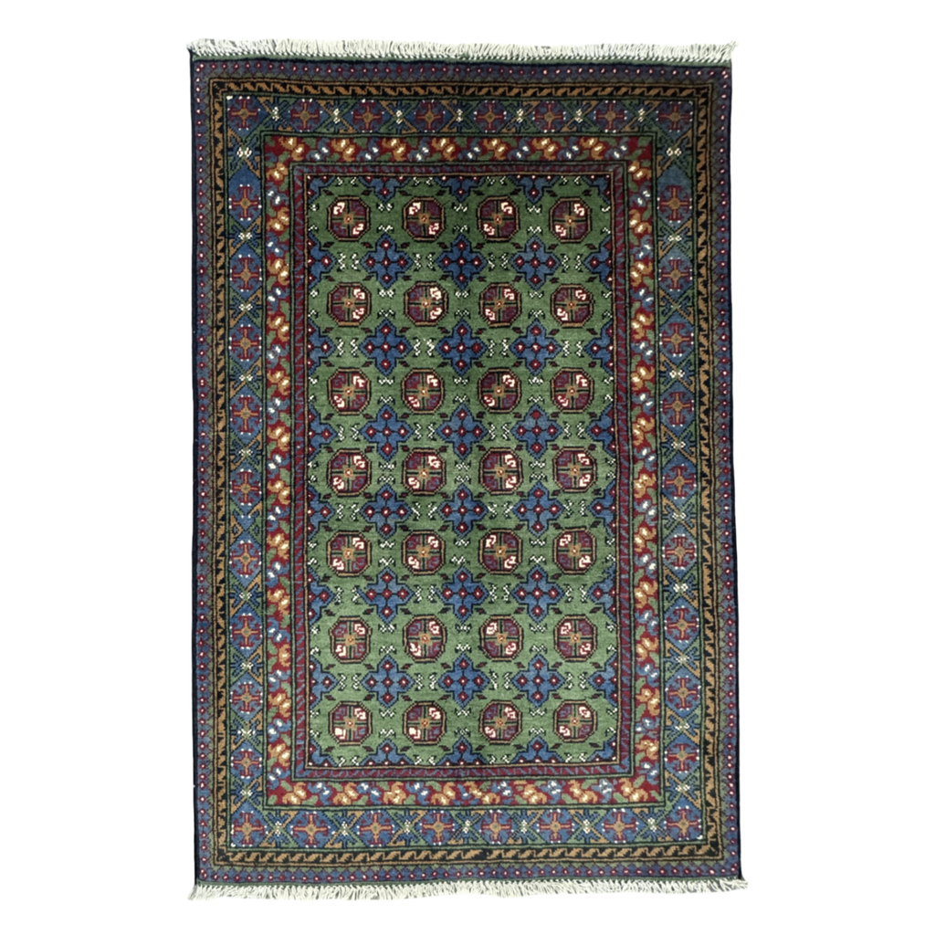 181 x 117 cm Hand-Knotted Afghan Akche Rug