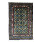 181 x 117 cm Hand-Knotted Afghan Akche Rug
