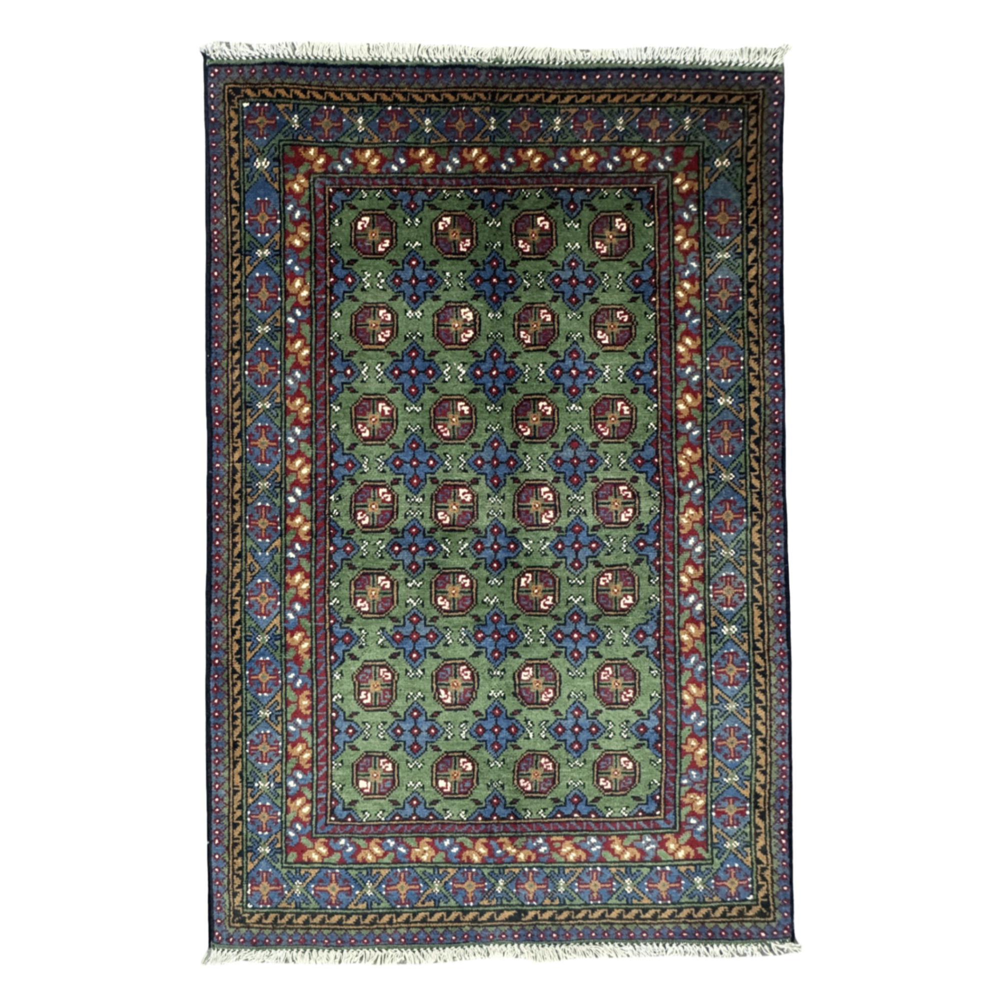 181 x 117 cm Hand-Knotted Afghan Akche Rug