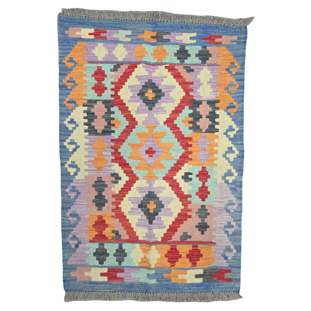 117 x 77 cm Hand Woven Afghan Kilim Rug